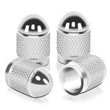 Acorn Grip Valve Caps - Silver