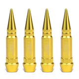 Spiked Lug Nut Style Valve Caps - 60MM Gold