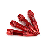Spiked Lug Nut Style Valve Caps - 60MM Red