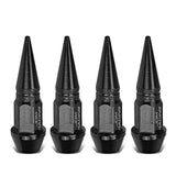 Spiked Lug Nut Style Valve Caps - 45mm Tall Black