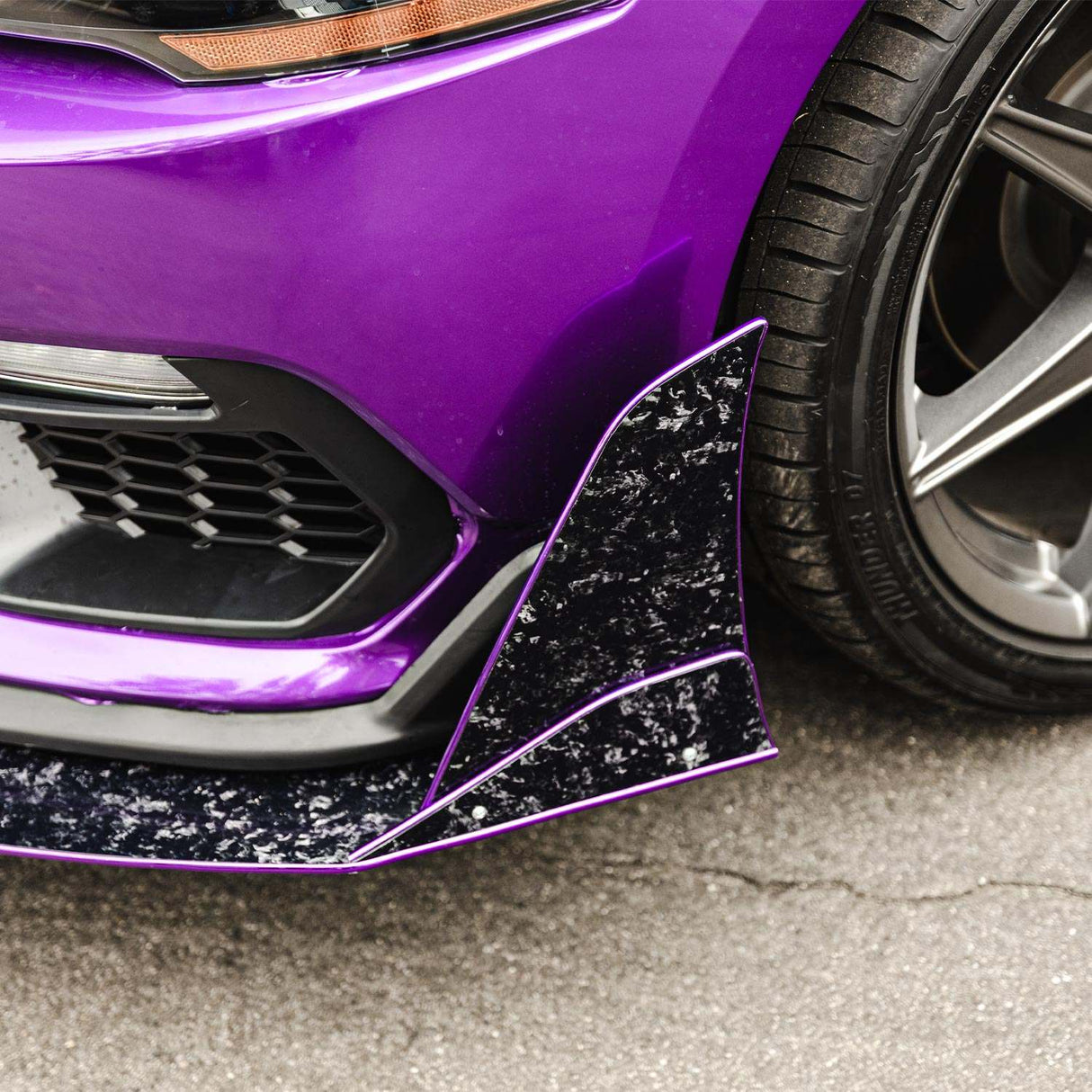 2021-2025 Ford Mustang Mach 1 LV4 Style Front Splitter - Vicrez