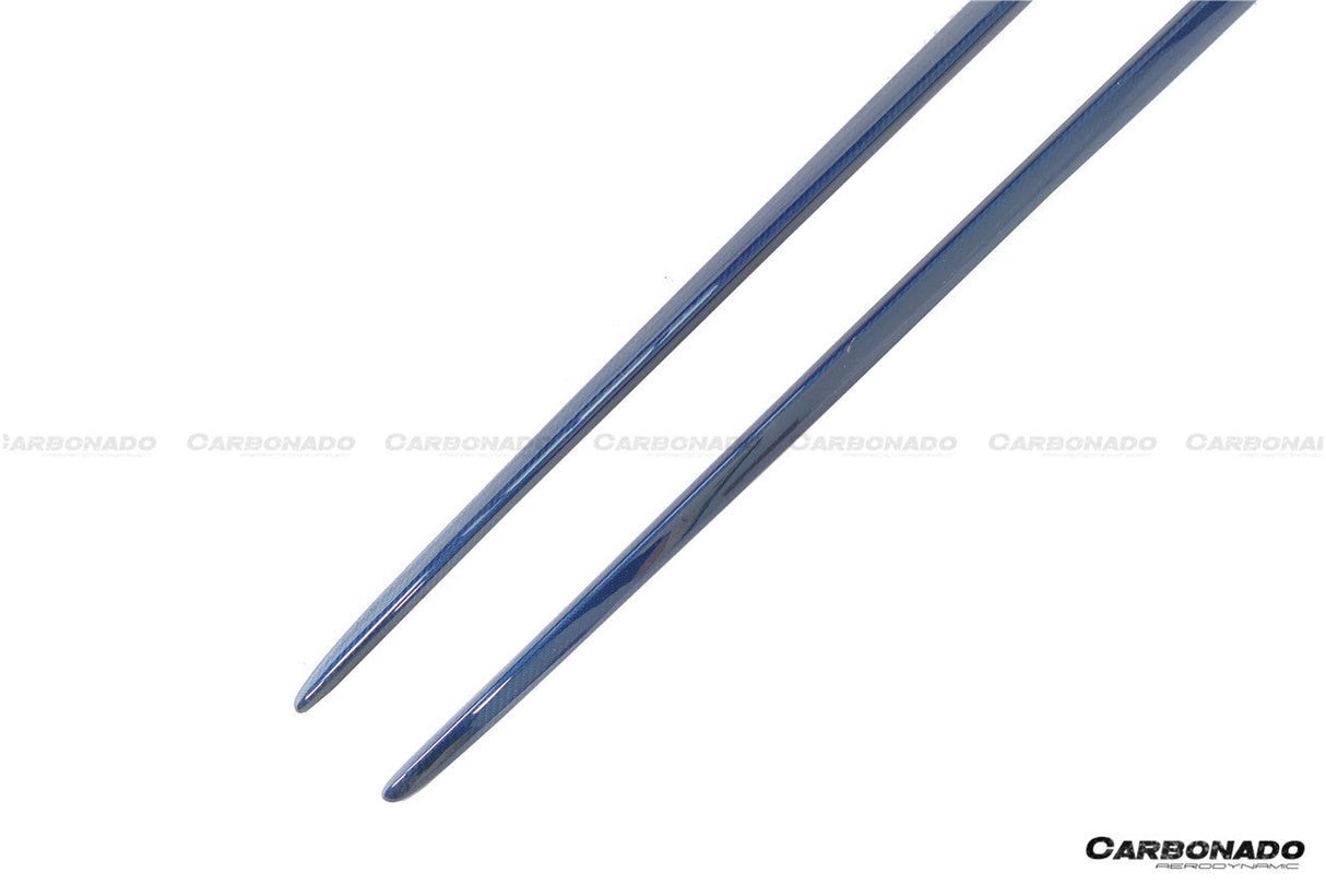 2015-2021 Mercedes Benz W205 C63 S AMG Coupe Carbon Fiber Side Skirts Extension Add On Lip