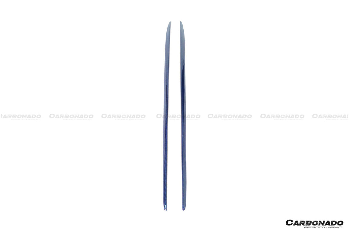 2015-2021 Mercedes Benz W205 C63 S AMG Coupe Carbon Fiber Side Skirts Extension Add On Lip