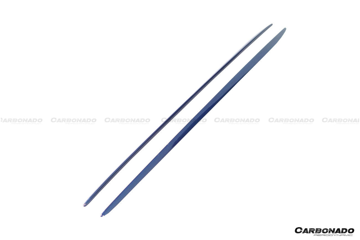 2015-2021 Mercedes Benz W205 C63 S AMG Coupe Carbon Fiber Side Skirts Extension Add On Lip