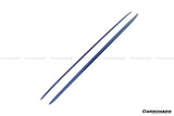 2015-2021 Mercedes Benz W205 C63 S AMG Coupe Carbon Fiber Side Skirts Extension Add On Lip