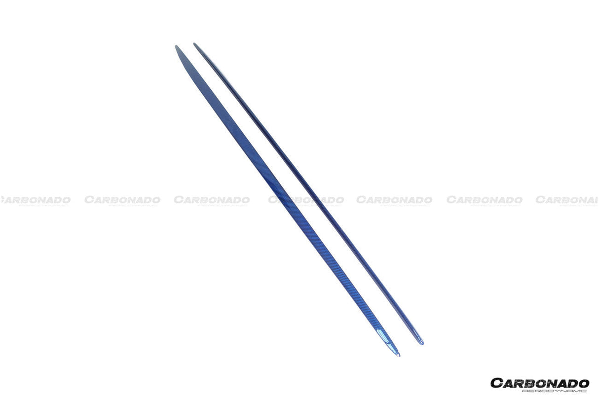 2015-2021 Mercedes Benz W205 C63 S AMG Coupe Carbon Fiber Side Skirts Extension Add On Lip