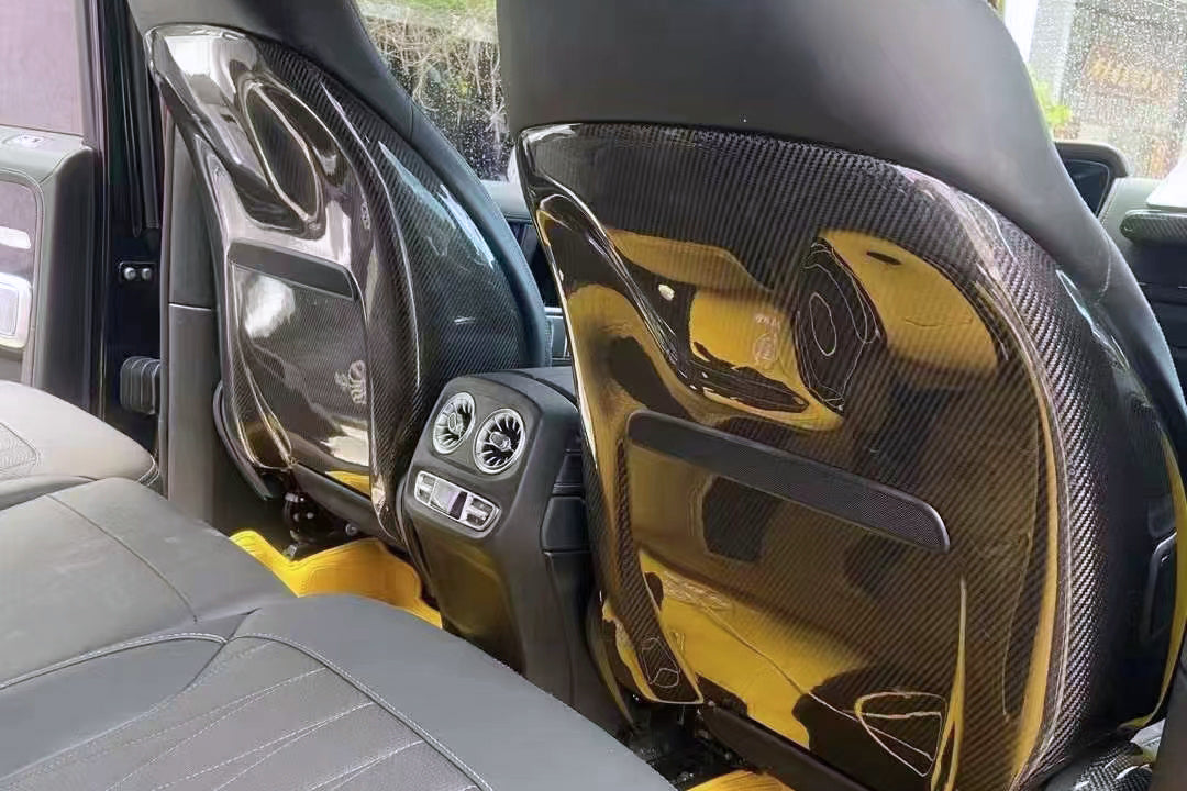 2019-2024 Mercedes Benz W464 G550 G63AMG G-Wagon Dry Carbon Fiber Seat-back Cover Replacement