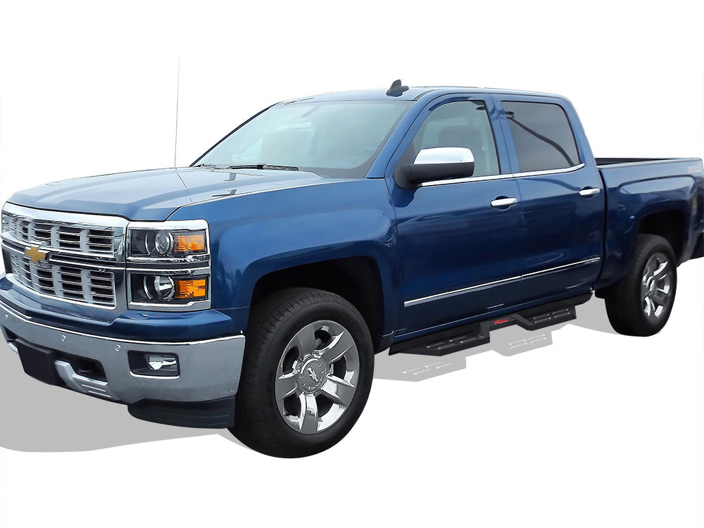 Carbon Steel Both Sides Nerf Bar DS 2007-2018 Chevy Silverado/ GMC Sierra 1500 Crew Cab\ 2007-2019 Chevy Silverado/ GMC Sierra 2500 HD/3500 HD Crew Cab\ (Incl. Diesel Models With DEF Tanks\ Not for 2007 Classic Model) WB03DJG1B