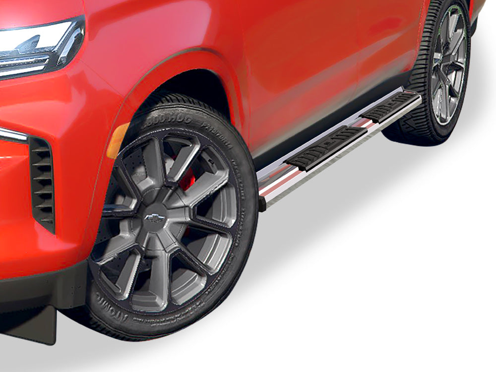 Stainless Steel + PE Step Area Both Sides Running Board-S Series 2021-2026 Chevy Suburban WB03SBB2S