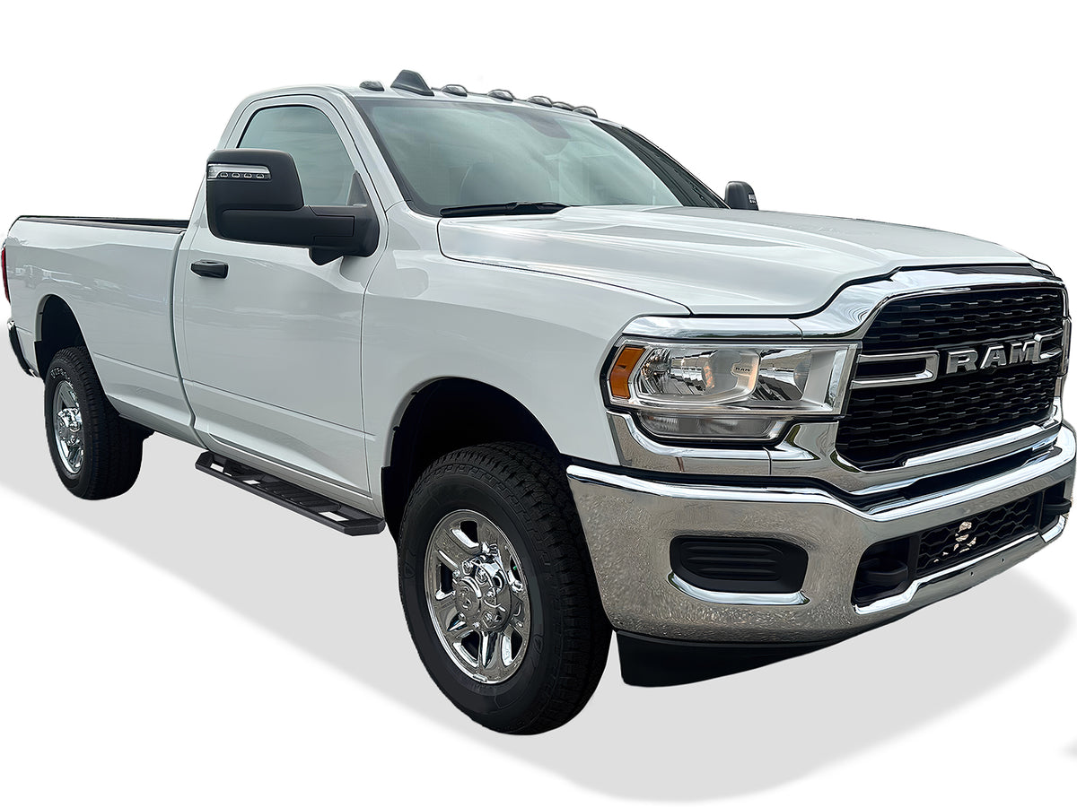 Carbon Steel Both Sides Running Board-A Series 2009-2018 Dodge Ram 1500 Regular Cab (Incl. 2019-2024 Ram 1500 Classic)\2010-2026 Ram 2500/3500/4500/5500 Regular Cab (Incl. Chassis Cab Diesel Models) WB04AAG8M