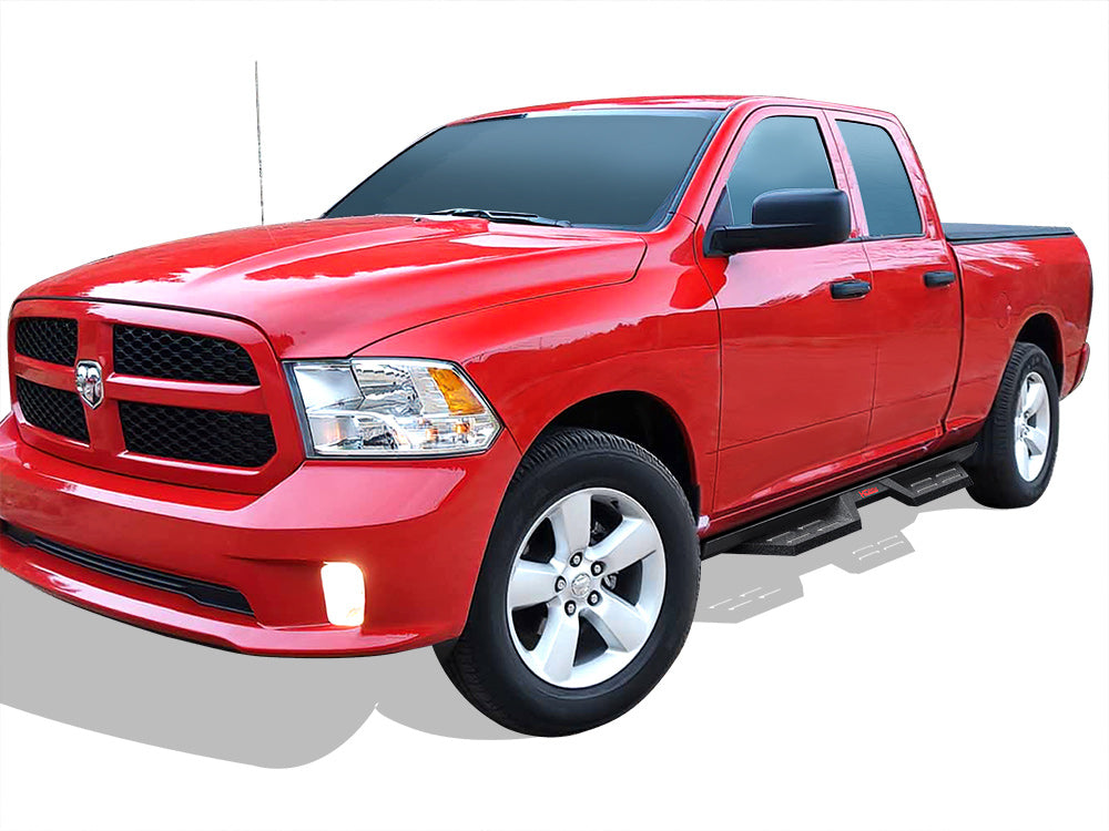 Carbon Steel Both Sides Nerf Bar DS 2009-2018 Dodge Ram 1500 Quad Cab (Incl. 2019-2024 RAM 1500 Classic) WB04DAG9B