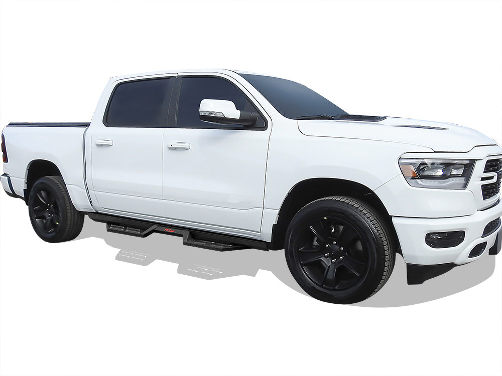 Carbon Steel Both Sides Nerf Bar DS 2009-2018 Dodge Ram 1500 Crew Cab (Incl. 2019-2024 Ram 1500 Classic)\ 2010-2026 Dodge RAM 2500/3500/4500/5500 Crew Cab\ (Excl. Chassis Cab With Diesel Models) WB04DBJ8B