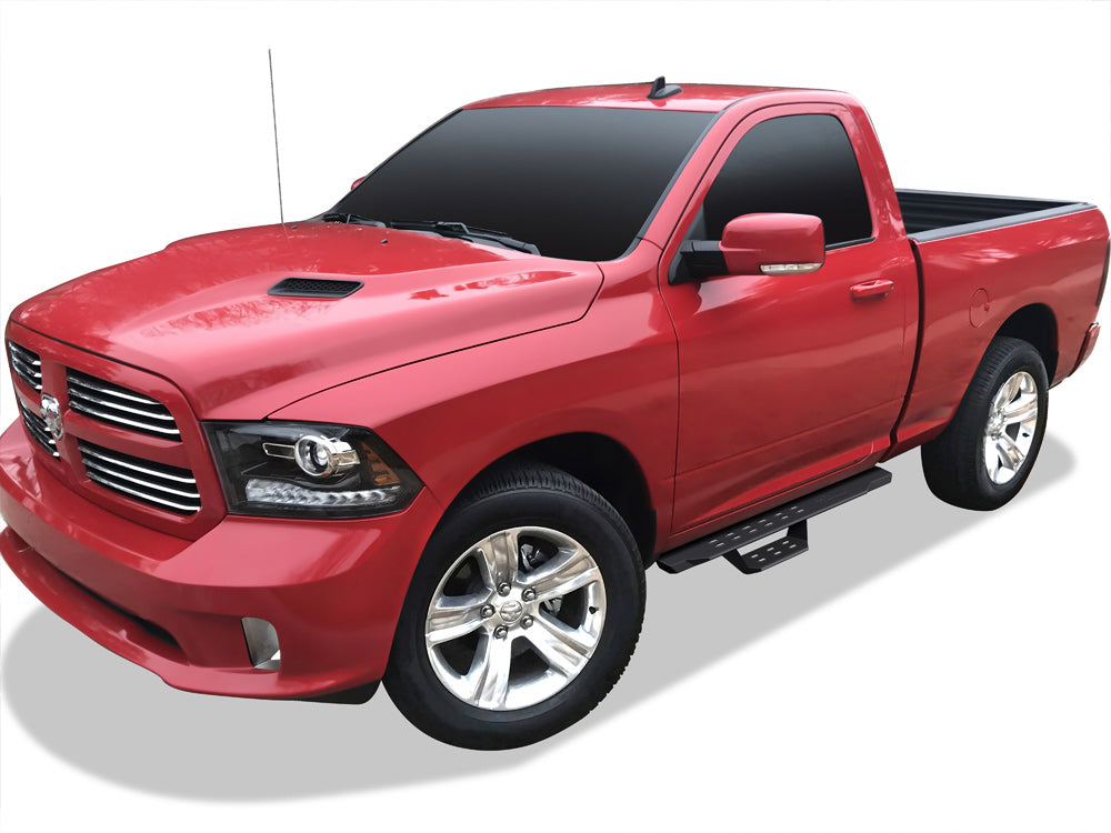 Carbon Steel Both Sides Nerf Bar RS 2009-2018 Dodge Ram 1500 Regular Cab (Incl. 2019-2024 Ram 1500 Classic)\ 2010-2026 Dodge Ram 2500/3500/4500/5500 Regular Cab\ (Exclude Chassis Cab Diesel Models) WB04RAG8B