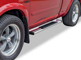 Stainless Steel + PE Step Area Both Sides Running Board-S Series 2009-2018 Dodge Ram 1500 Regular Cab (Incl. 2019-2024 Ram 1500 Classic)\ 2010-2026 Dodge Ram 2500/3500/4500/5500 Regular Cab\ (Exclude Chassis Cab Diesel Models) WB04SAG8S