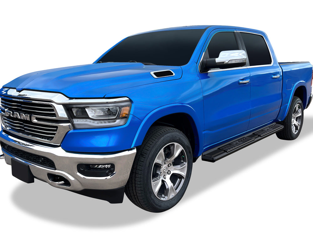 Carbon Steel + PE Step Area Both Sides Running Board-S Series 2019-2026 Ram 1500 Crew Cab (Excl. 2019-2024 Ram 1500 Classic) WB04SBE8B
