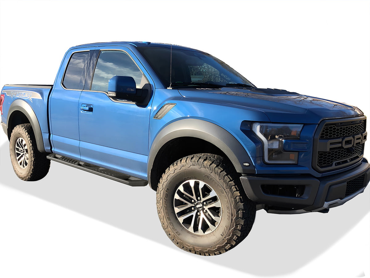 Carbon Steel Both Sides Running Board-A Series 2015-2026 Ford F-150 Super Cab\ 2017-2026 Ford F-250/F-350/F-450/F-550 Super Duty Super Cab WB06AAH8M