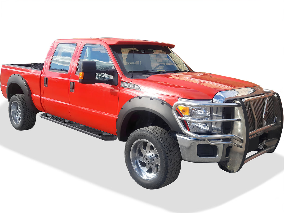 Carbon Steel Both Sides Running Board-A Series 1999-2016 Ford F-250/F-350/F-450/F-550 Super Duty Crew Cab WB06AJA1M