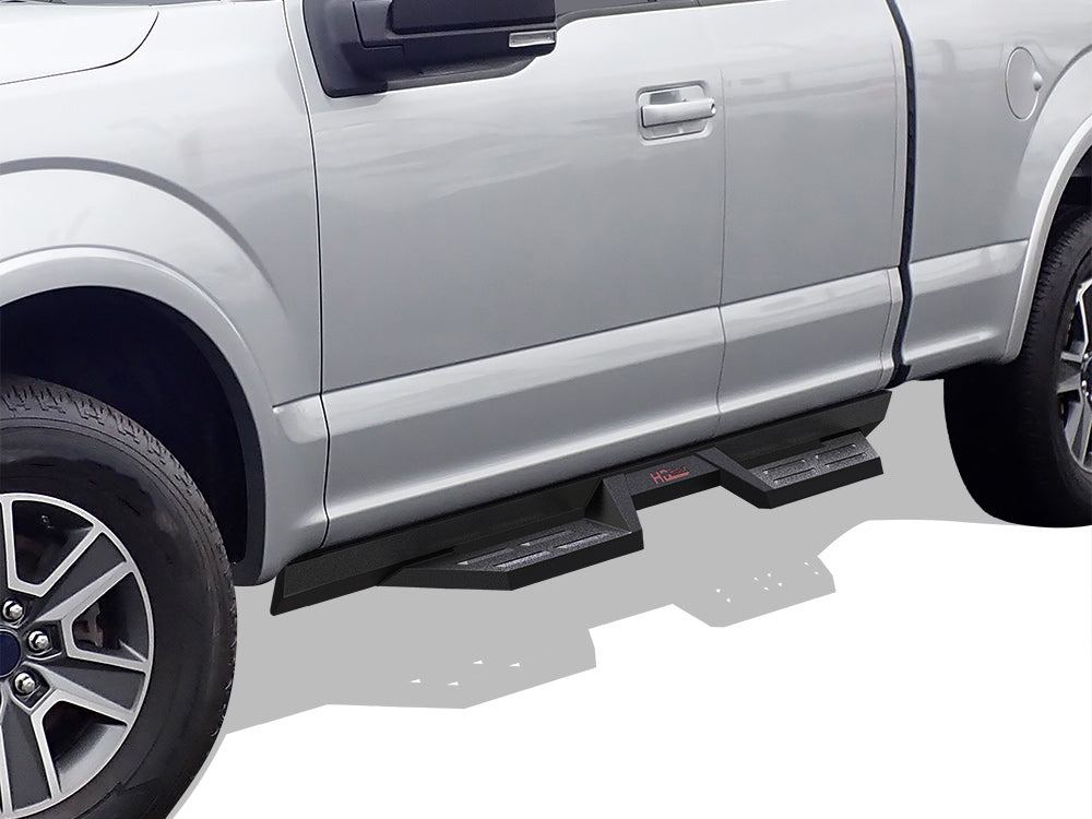 Carbon Steel Both Sides Nerf Bar DS 2015-2026 Ford F-150 Super Cab\ 2017-2026 Ford F-250/F-350/F-450/F-550 Super Duty Super Cab WB06DAH8B