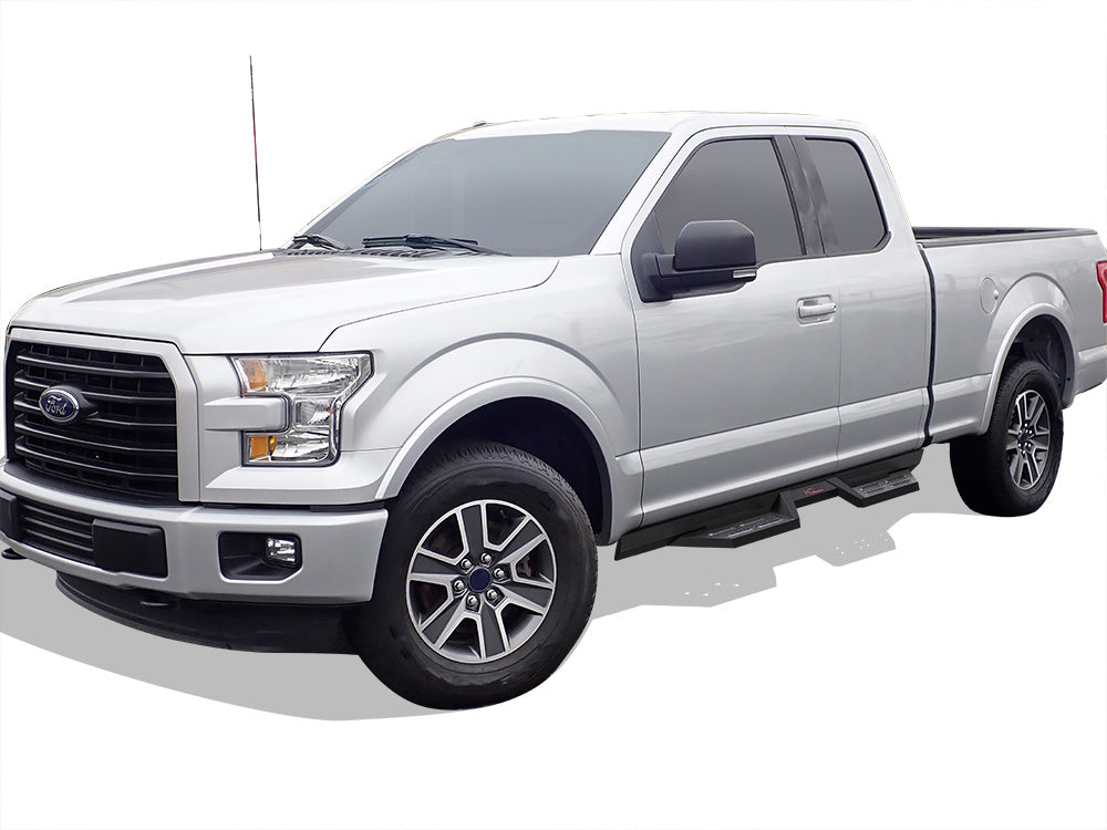 Carbon Steel Both Sides Nerf Bar DS 2015-2026 Ford F-150 Super Cab\ 2017-2026 Ford F-250/F-350/F-450/F-550 Super Duty Super Cab WB06DAH8B