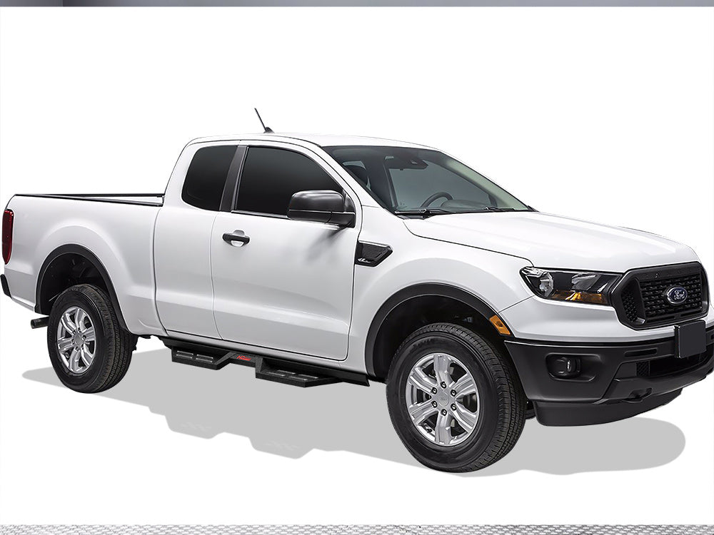 Carbon Steel Both Sides Nerf Bar DS 2019-2023 Ford Ranger Super Cab  (with 2 Full Size Doors and 2 Suicide Doors) WB06DCA3B