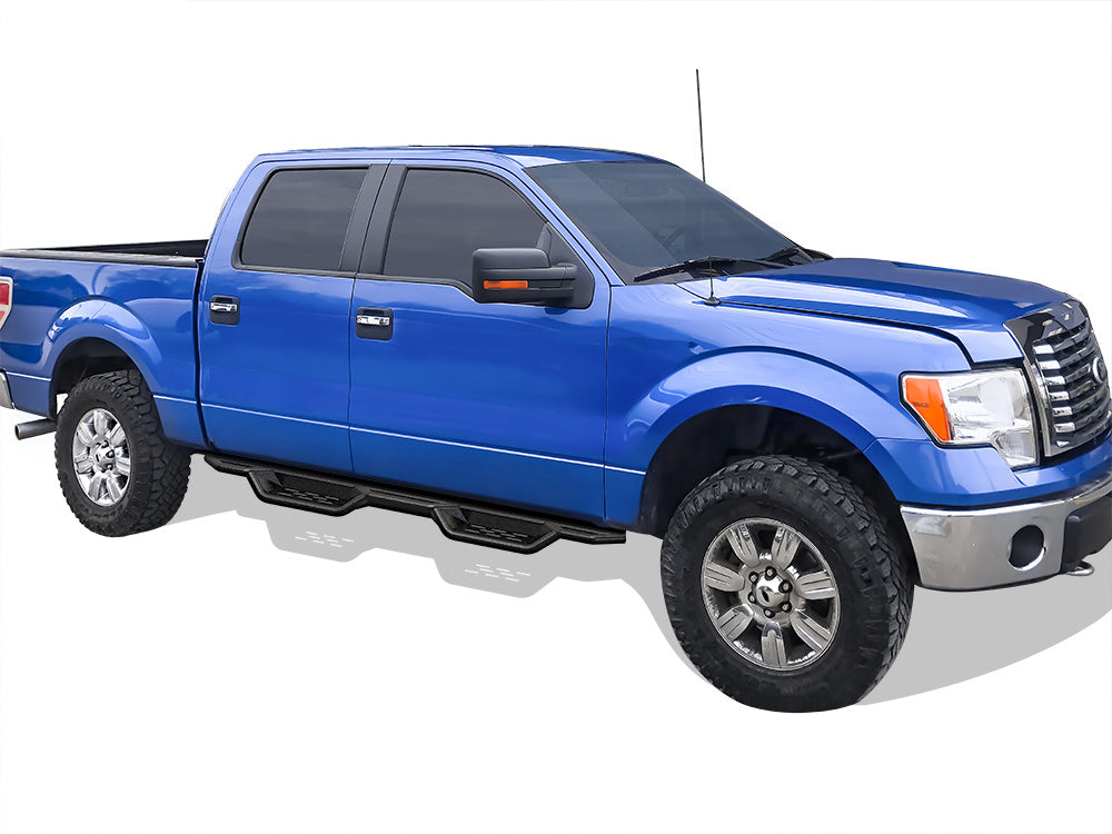 Carbon Steel Both Sides Nerf Bar 2009-2014 Ford F-150 SuperCrew Cab WB06NAG7B