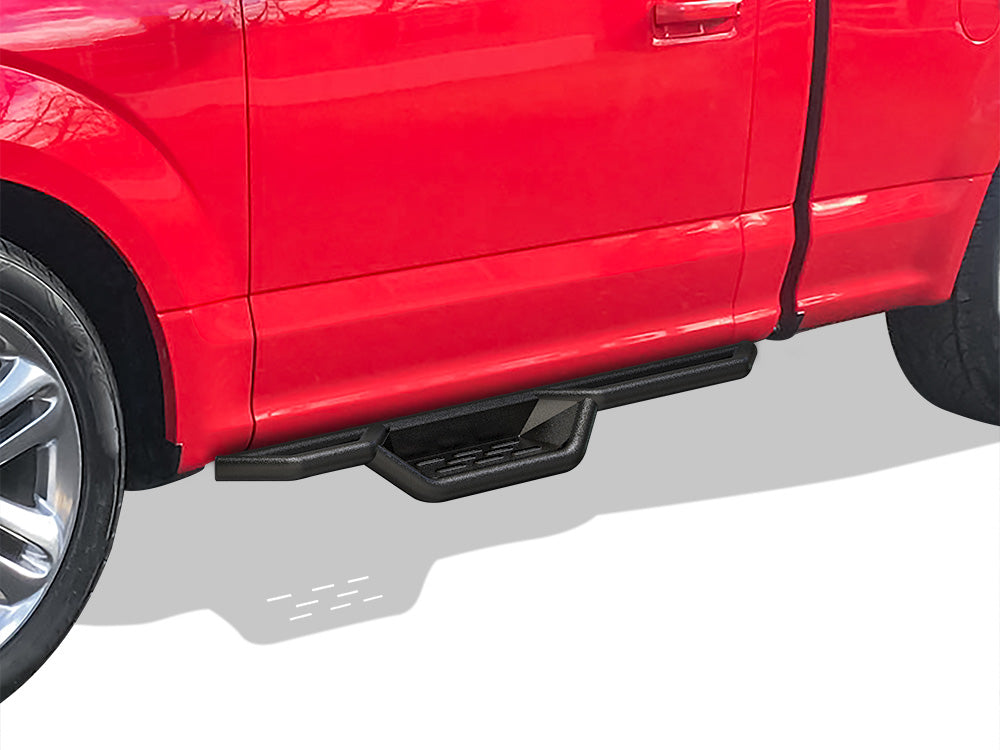 Carbon Steel Both Sides Nerf Bar 2015-2026 Ford F-150 Regular Cab (Excl. 2022-2026 F-150 Lighting EV)\ 2017-2026 Ford F-250/F-350/F-450/F-550 Super Duty Regular Cab WB06NAH9B
