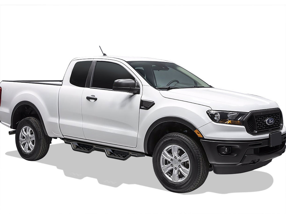 Carbon Steel Both Sides Nerf Bar 2019-2023 Ford Ranger Super Cab  (with 2 Full Size Doors and 2 Suicide Doors) WB06NCA3B
