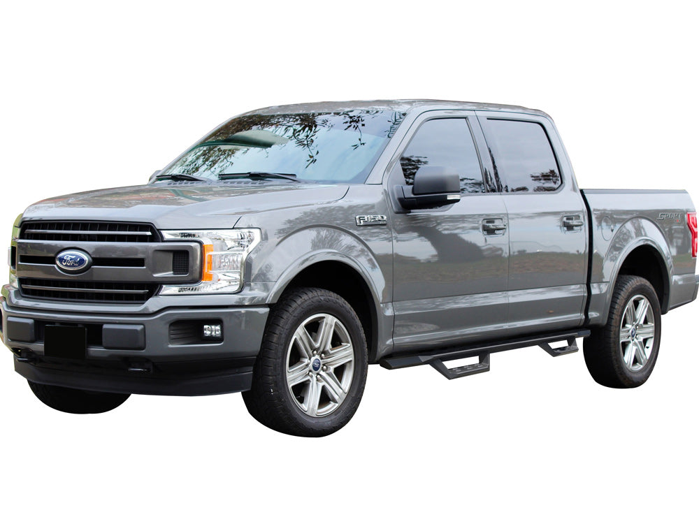 Carbon Steel Both Sides Nerf Bar RS 2015-2026 Ford F-150 SuperCrew Cab\ 2022-2026 Ford F-150 Lightning SuperCrew Cab\ 2017-2026 Ford F-250/F-350 /F-450/F-550 Super Duty Crew Cab WB06RAG5B