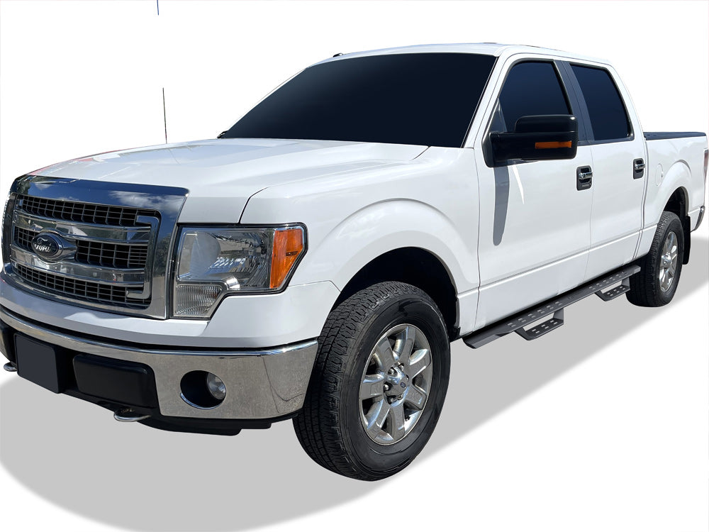 Carbon Steel Both Sides Nerf Bar RS 2009-2014 Ford F-150 SuperCrew Cab WB06RAG7B