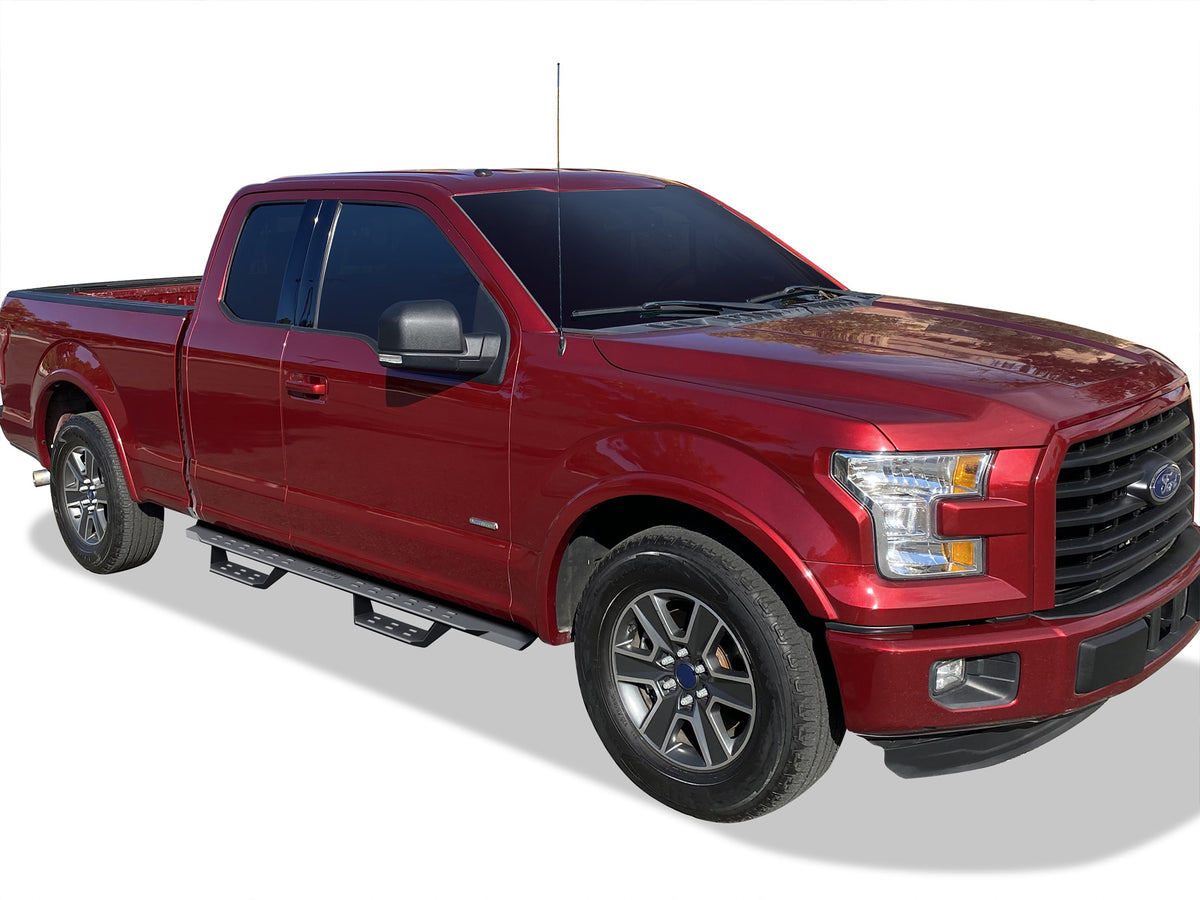 Carbon Steel Both Sides Nerf Bar RS 2015-2026 Ford F-150 Super Cab\ 2017-2026 Ford F-250/F-350/F-450/F-550 Super Duty Super Cab WB06RAH8B