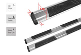 Stainless Steel + PE Step Area Both Sides Running Board-S Series 2009-2014 Ford F-150 SuperCrew Cab WB06SAG7S