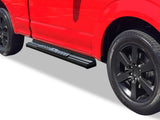 Carbon Steel + PE Step Area Both Sides Running Board-S Series 2015-2026 Ford F-150 Regular Cab (Excl. 2022-2026 F-150 Lighting EV)\ 2017-2026 Ford F-250/F-350/F-450/F-550 Super Duty Regular Cab WB06SAH9B