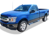 Stainless Steel + PE Step Area Both Sides Running Board-S Series 2015-2026 Ford F-150 Regular Cab (Excl. 2022-2026 F-150 Lighting EV)\ 2017-2026 Ford F-250/F-350/F-450/F-550 Super Duty Regular Cab WB06SAH9S