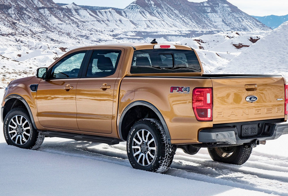 Carbon Steel + PE Step Area Both Sides Running Board-S Series 2019-2026 Ford Ranger Super Crew Cab\ 4-Door WB06SBC9B