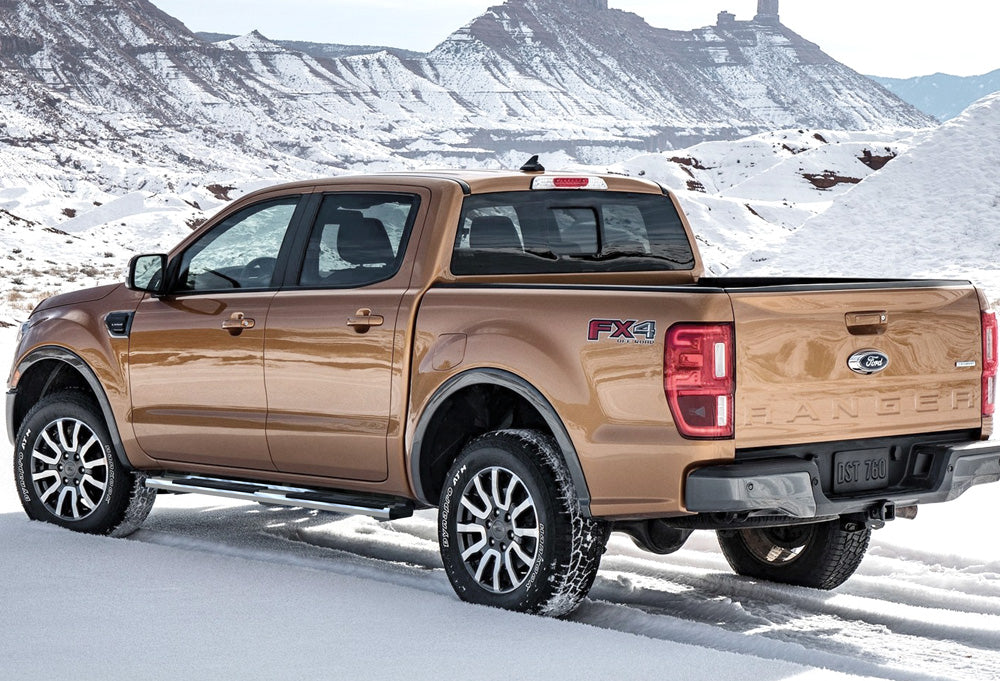 Stainless Steel + PE Step Area Both Sides Running Board-S Series 2019-2026 Ford Ranger Super Crew Cab\ 4-Door WB06SBC9S