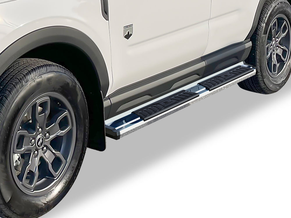 Stainless Steel + PE Step Area Both Sides Running Board-S Series 2021-2026 Ford Bronco Sport SUV WB06SCA0S