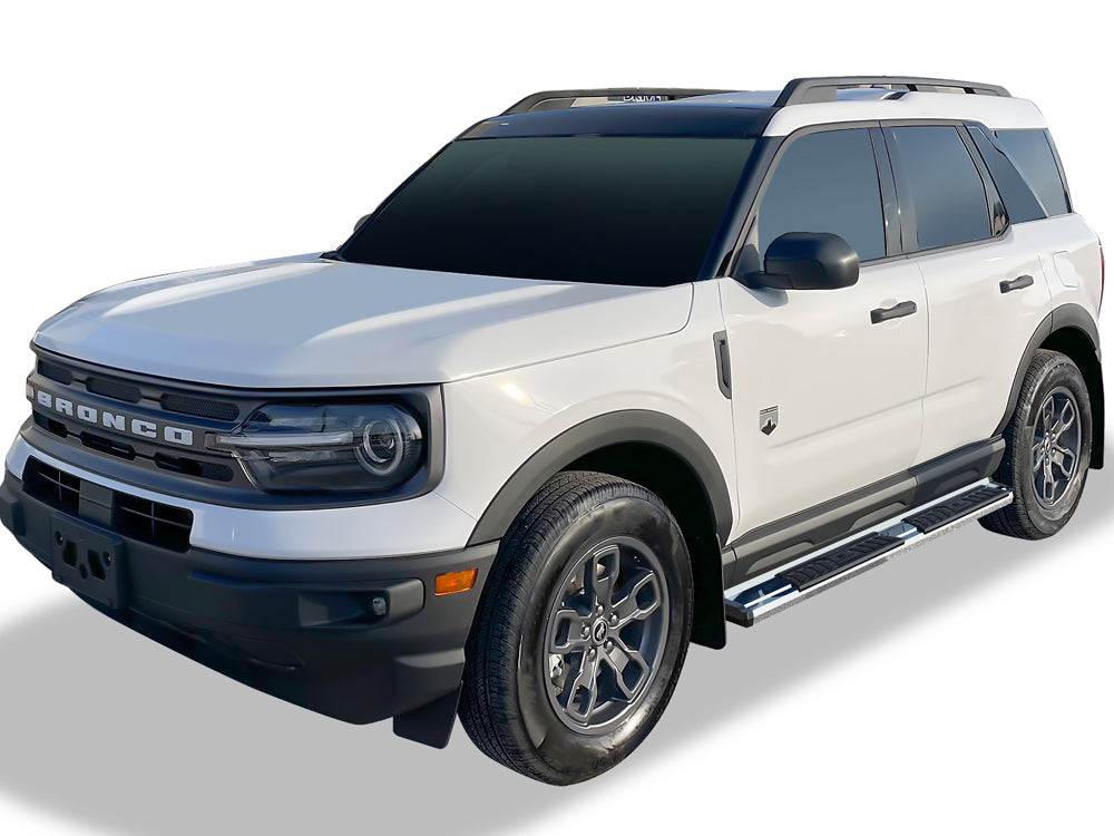 Stainless Steel + PE Step Area Both Sides Running Board-S Series 2021-2026 Ford Bronco Sport SUV WB06SCA0S