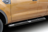 Stainless Steel + PE Step Area Both Sides Running Board-S Series 2019-2023 Ford Ranger Super Cab  (with 2 Full Size Doors and 2 Suicide Doors) WB06SCA3S