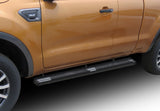 Stainless Steel + PE Step Area Both Sides Running Board-S Series 2019-2023 Ford Ranger Super Cab  (with 2 Full Size Doors and 2 Suicide Doors) WB06SCA3S