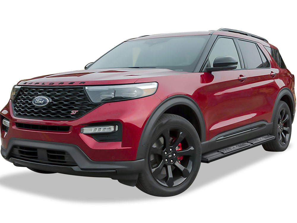 Carbon Steel + PE Step Area Both Sides Running Board-S Series 2020-2026 Ford Explorer 4-Door SUV WB06SEE2B