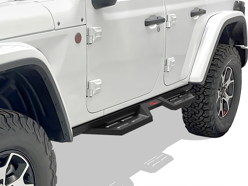 Carbon Steel Both Sides Nerf Bar DS 2018-2026 Jeep Wrangler JL 4-Door, Incl. 2021-2026 4XE WB10DAA1B