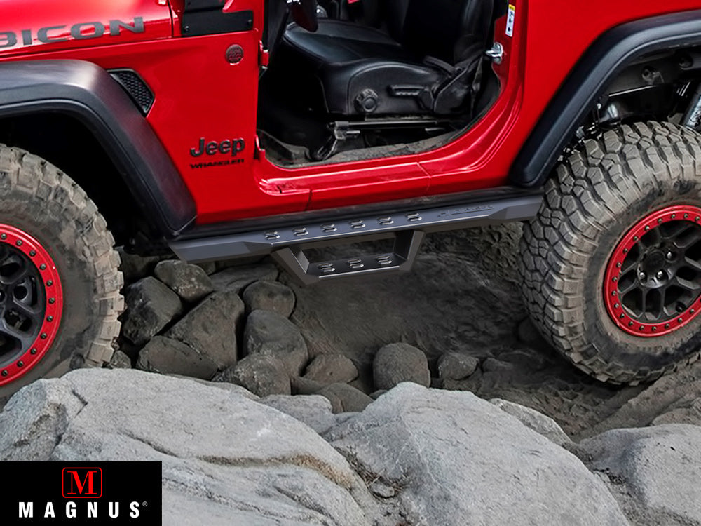 Carbon Steel Both Sides Nerf Bar RS 2018-2026 Jeep Wrangler JL 2-Door WB10RAA6B