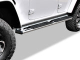 Stainless Steel + PE Step Area Both Sides Running Board-S Series 2018-2026 Jeep Wrangler JL 4-Door, Incl. 2021-2026 4XE WB10SAA1S