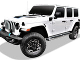 Stainless Steel + PE Step Area Both Sides Running Board-S Series 2018-2026 Jeep Wrangler JL 4-Door, Incl. 2021-2026 4XE WB10SAA1S