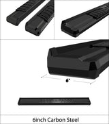 Carbon Steel + PE Step Area Both Sides Running Board-S Series 2007-2018 Jeep Wrangler JK 2-Door (Factory sidesteps or rock rails have to be removed) WB10SAJ6B
