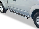 Stainless Steel + PE Step Area Both Sides Running Board-S Series 2005-2024 Nissan Frontier King Cab\ 2005-2012 Suzuki Equator Extra Cab WB14SJI4S