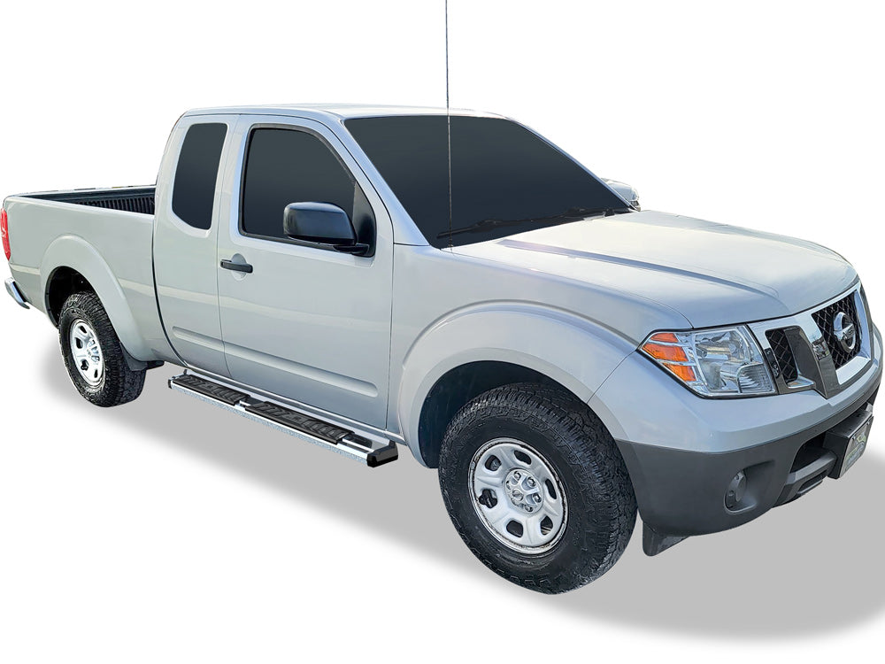 Stainless Steel + PE Step Area Both Sides Running Board-S Series 2005-2024 Nissan Frontier King Cab\ 2005-2012 Suzuki Equator Extra Cab WB14SJI4S