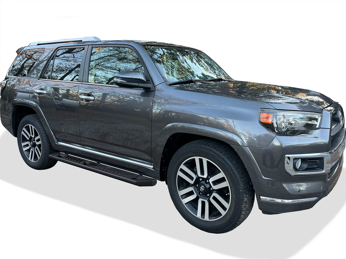 Carbon Steel Both Sides Running Board-A Series 2010-2013 Toyota 4Runner SR5\ 2010-2024 Toyota 4Runner Limited\ 2019-2024 Toyota 4Runner Nightshade Edition\ (Only fit Models with Lower Rocker Panel Extensions) WB20ABC0M