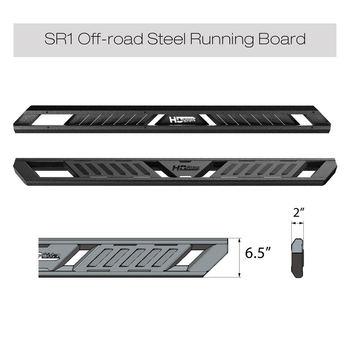 Carbon Steel Both Sides Running Board-A Series 2022-2026 Toyota Tundra CrewMax WB20ABI8M