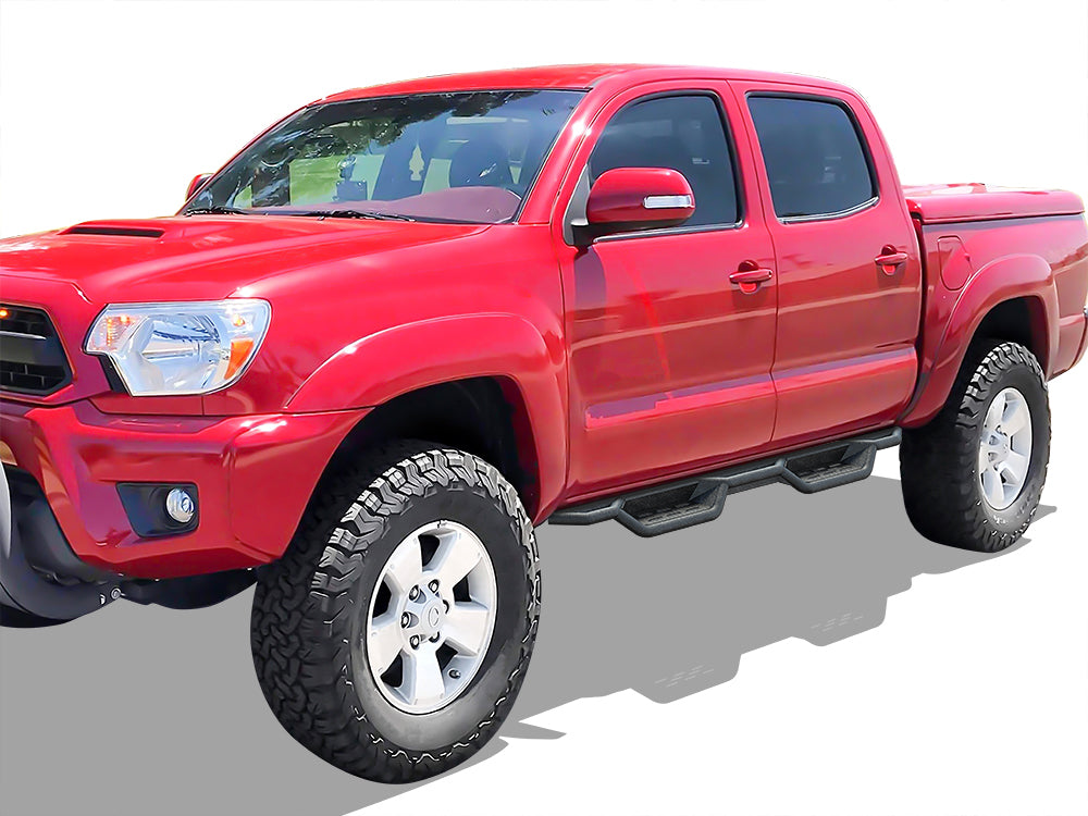 Carbon Steel Both Sides Nerf Bar 2005-2023 Toyota Tacoma Double Cab/Crew Cab WB20NJE8B